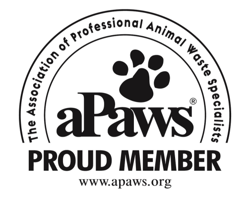 aPaws member logo - certifying Doggy Doods as a professional member of the Association of Professional Animal Waste Specialists.